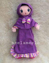 Boneka Muslimah Meela Meelo Purple in Simple Style