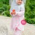 Gamis Malika Anak Muslimah in Pink Mix Grey New Edition